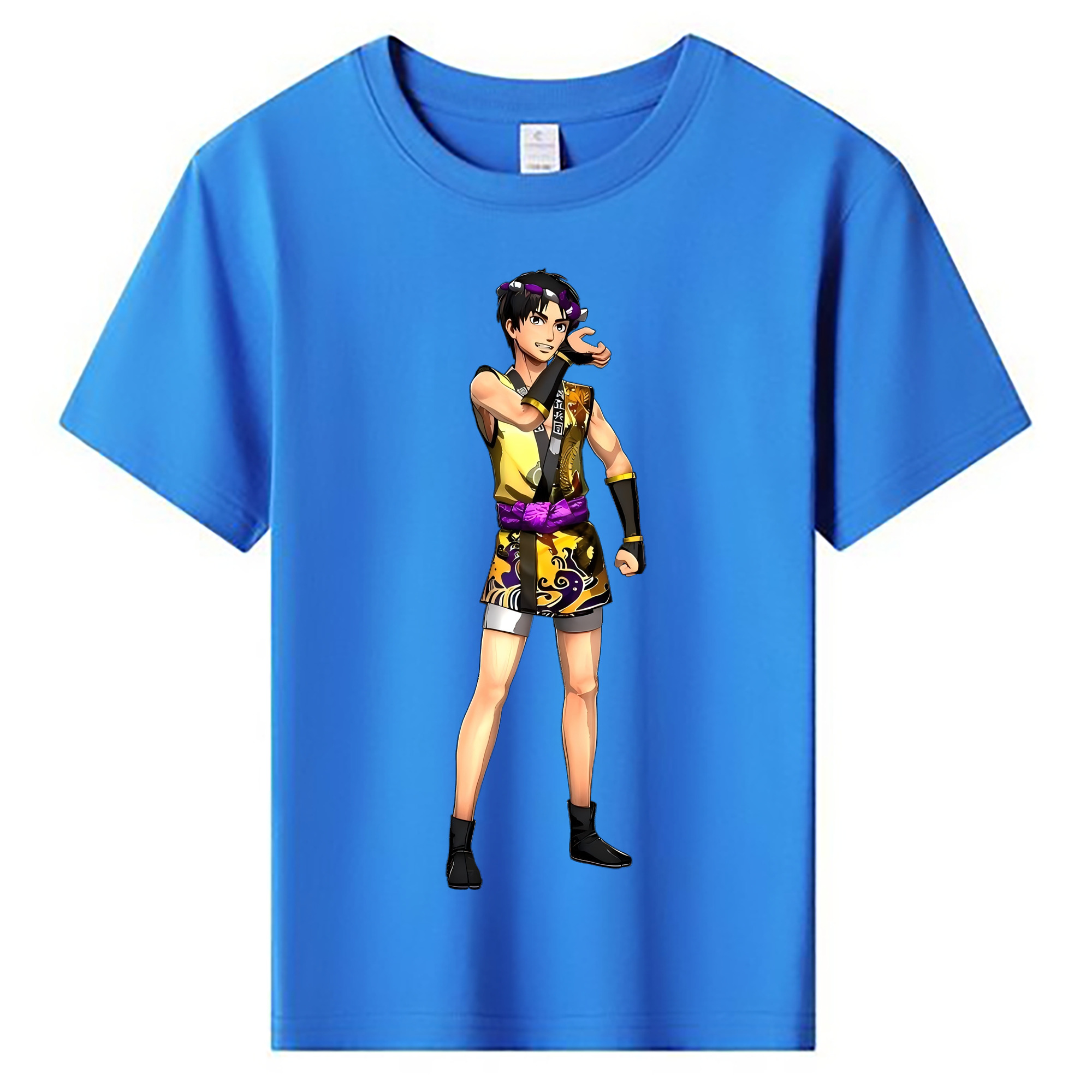 （画像用） 進撃の巨人 リヴァイ·アッカーマン Attack on Titan Levi Ackerman 綿100％キッズTシャツ（フロントプリント）